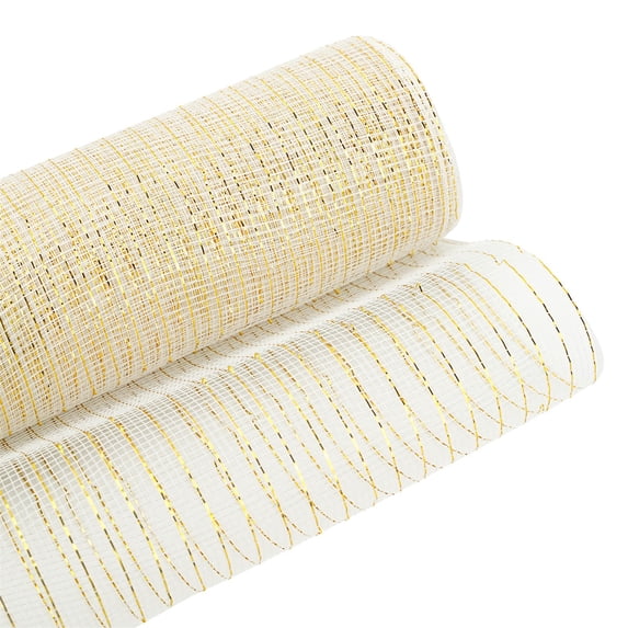 Decor Mesh Ribbon, 10 Inch Wide 10 Yards Metallic Tulle Mesh Ribbon, Assorted Colors Wreath Making Supplies, Craft Mesh for Holiday Wedding Birthday Home Party DIY Decorations