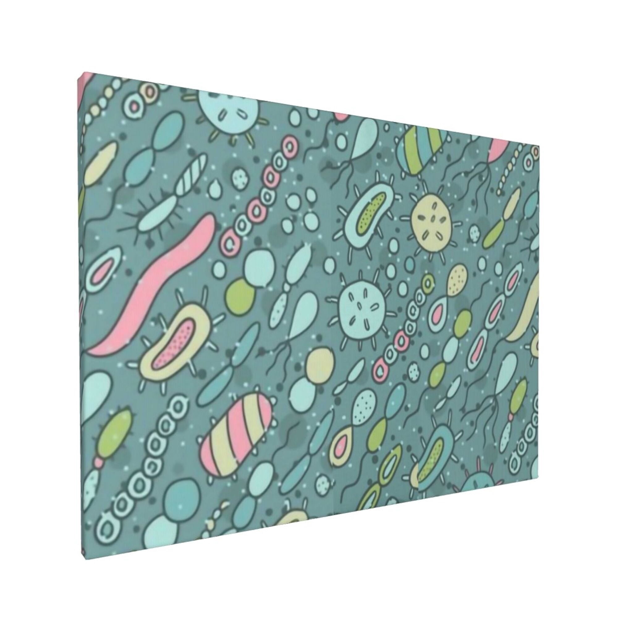 Decor Microbes Pattern Bacteria Design For Biology Lovers Wall Decor ...