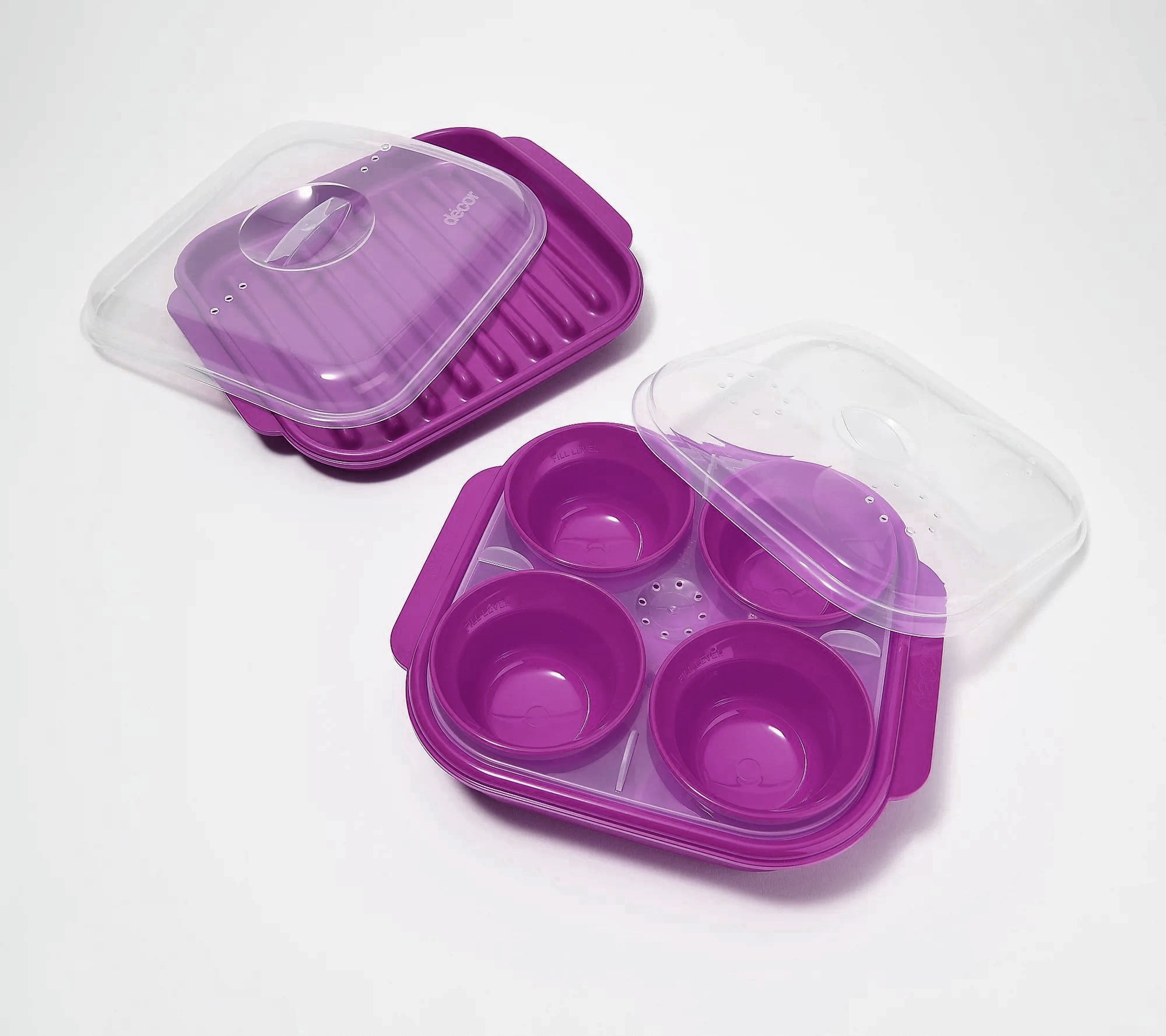 Decor Microsafe Bacon Cooker & Steam Egg Poacher Microwave Cooking Set