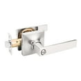 thumbnail image 1 of Decor Mo Modern Bedroom Bathroom Door Lever,Zinc Alloy Privacy Door Handle, Interior Keyless Bathroom and Bedroom Door Handle, Satin Nickel, 1 Pack, 1 of 4