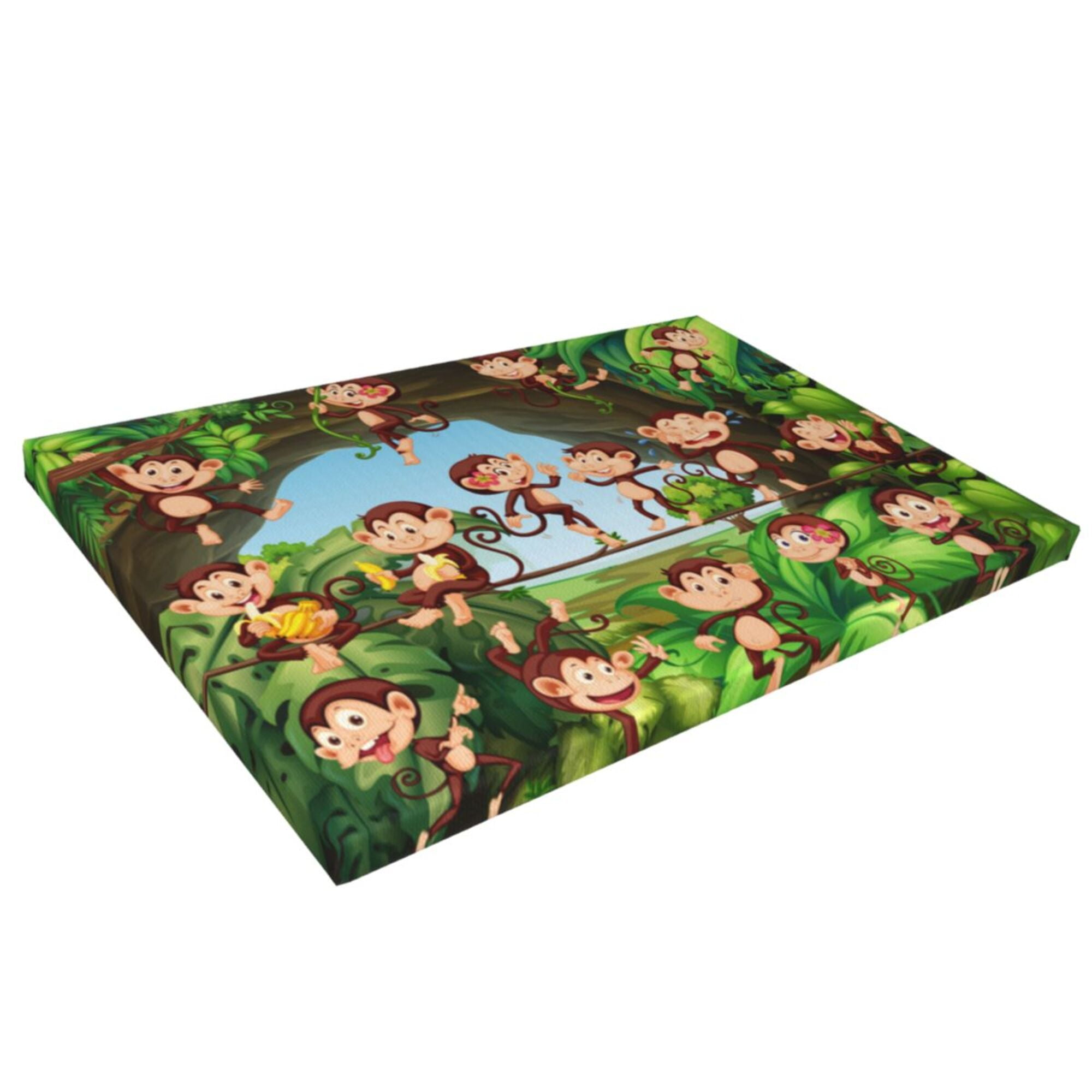 Decor Monkeys Living In The Forest Wall Decor Bathroom Canvas Painting ...