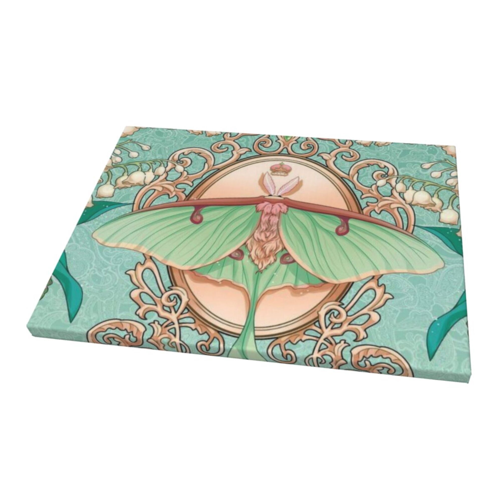 Decor Moon Moth Bell Flower Wall Decor Bathroom Canvas Painting Modern ...
