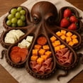 thumbnail image 1 of Decor Octopus Charcuterie Board, Wooden Cheese Platter, Food Service Display Trays for Party, Beach Theme Gathering, Housewarming Gift, 1 of 7