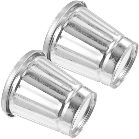 Set of 2 Decorative Metal Tin Buckets with Lids, Small Galvanized Iron Waste Bins, Office Trash Cans for Desk or Home