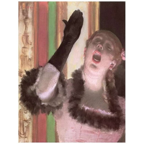 Decor Opera Poster. Fine Graphic Art Design. Lady singing. Home Wall Art. 24 x 36 Inch Poster