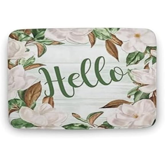 Decor Outdoor Entrance Mat Christmas Hello Winter Indoor Door Mats Lovers Gift Panel Retro Vintage Mural MatOutside Kitchen 16x24 Inch.