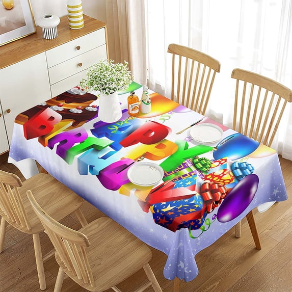 Decor Outdoor Kitchen Banquet Room Dining for Tablecloth Rectangular Cover Table Gift Birthday Table
