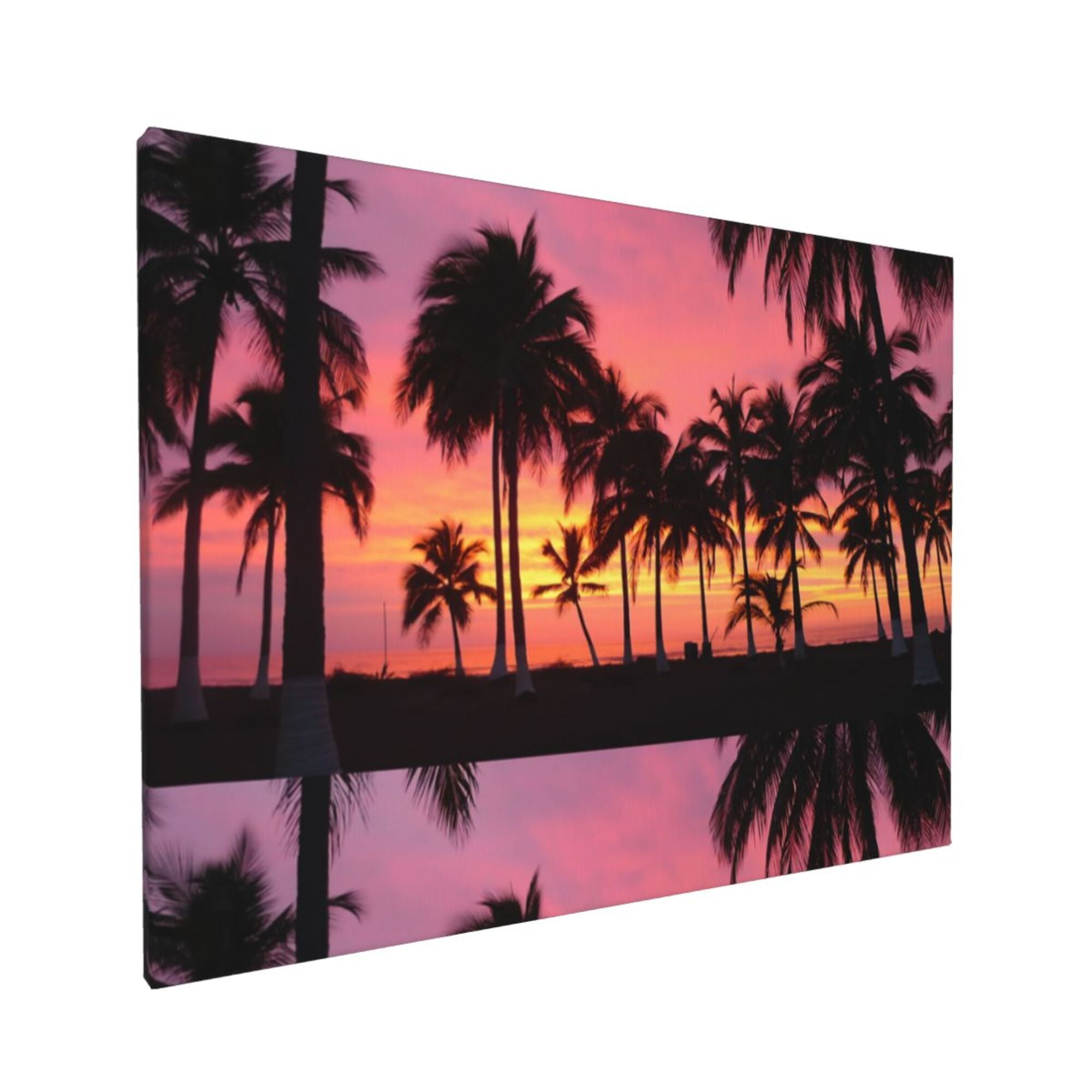 Decor Palm Tree Sunset Wall Decor Bathroom Canvas Painting Modern