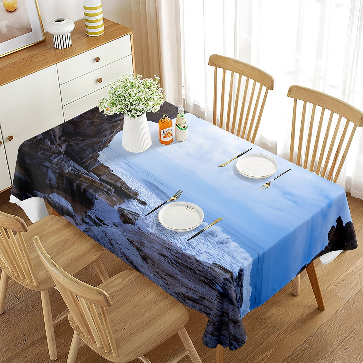 Decor Picnic Room Living Kitchen Room Dining Table Coffee for Cover ...