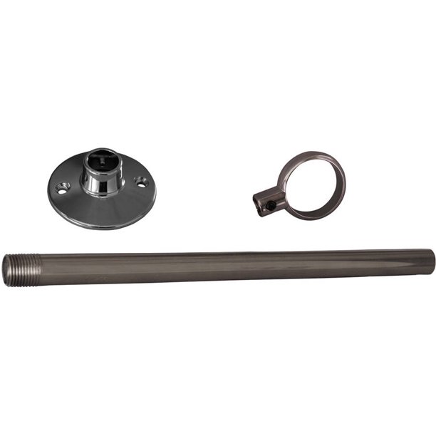 Decor Plumb 28" Shower Rod Ceiling Support Assembly, Polished Chrome