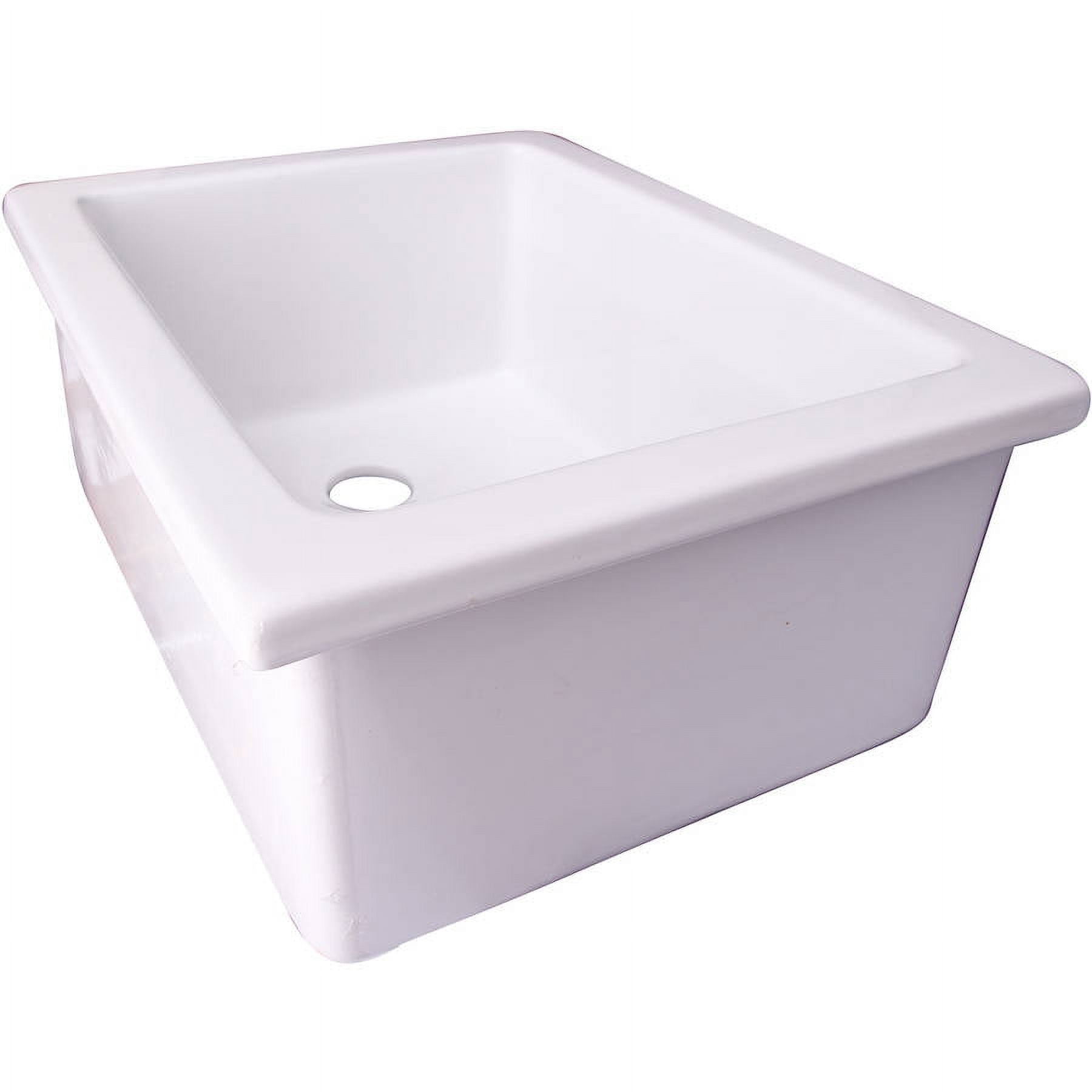 Decor Plumbing 18" Fireclay Utility Sink, White