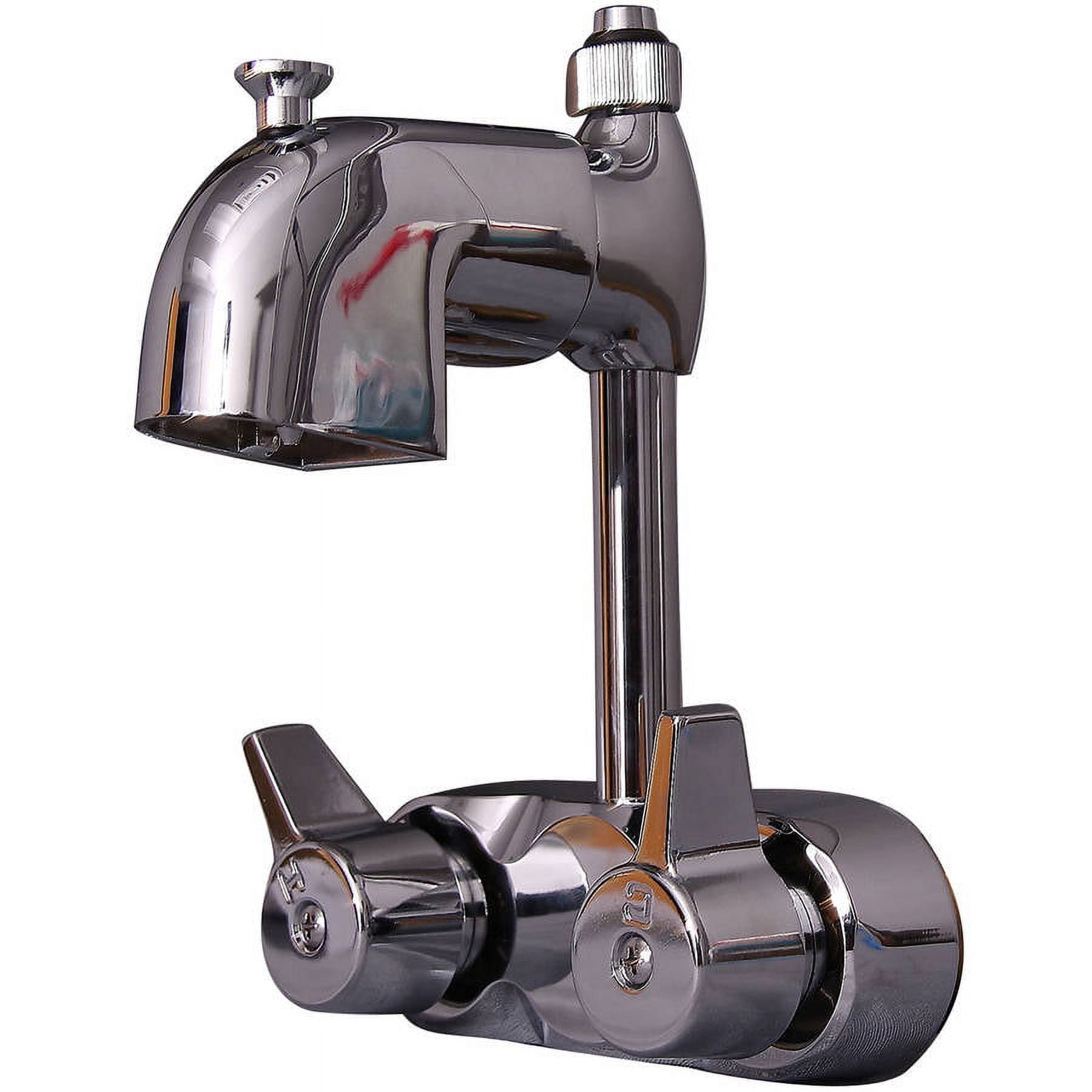 Decor Plumbing Code Diverter Bath Spout with Handles, Polished Chrome