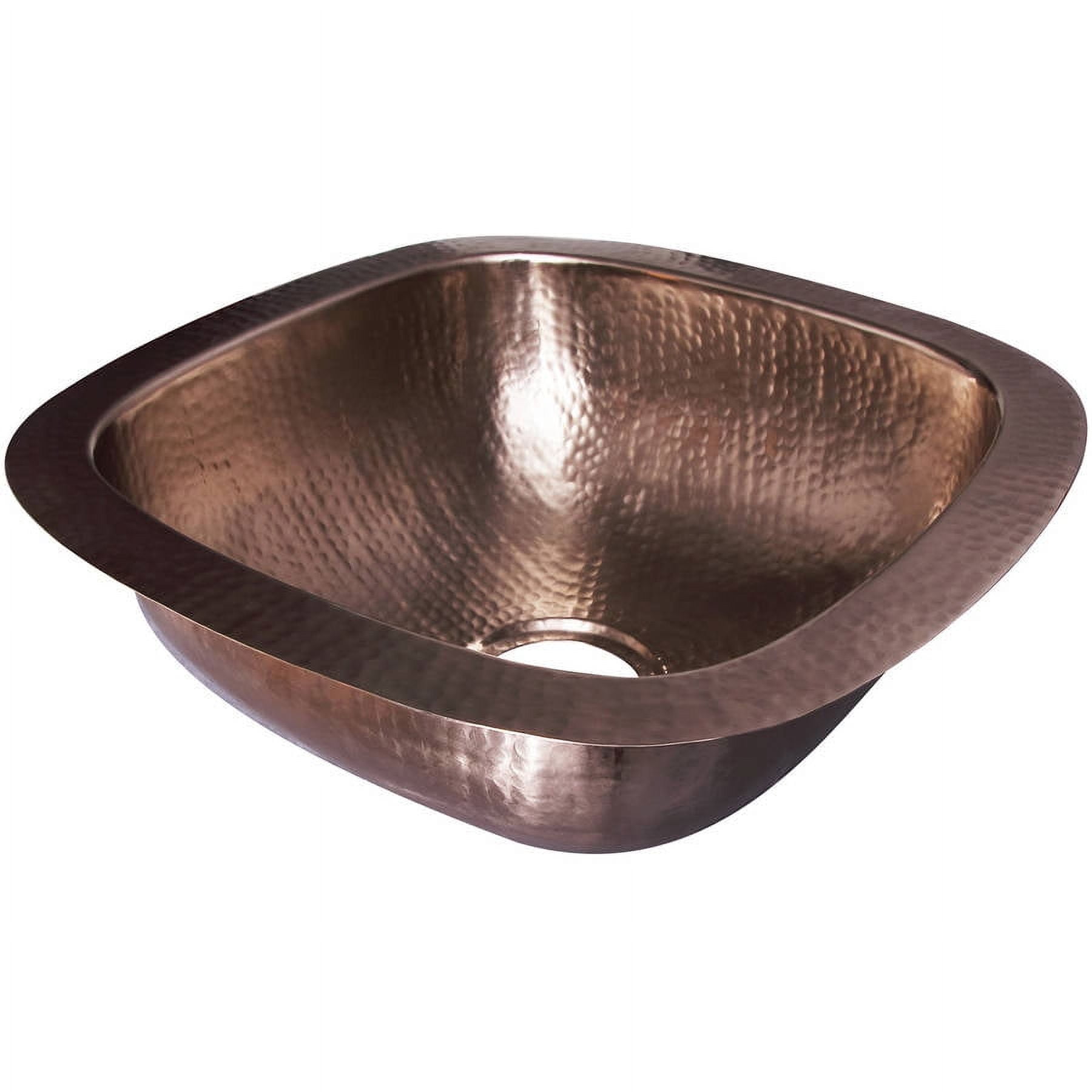 Decor Plumbing Cyrus 16" Copper Kitchen Prep Sink, Brushed Nickel