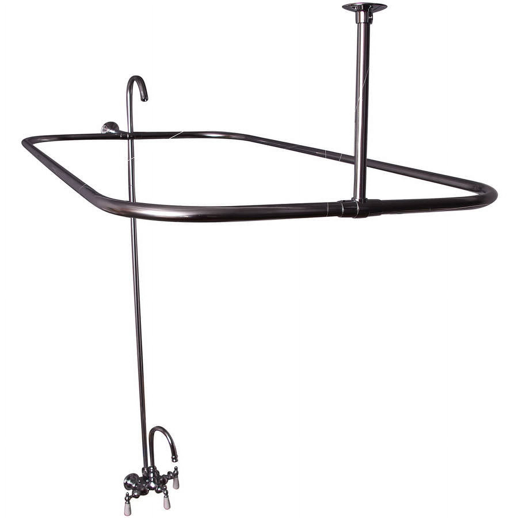 Decor Plumbing Gooseneck Tub/Shower Unit for Cast Iron Tub, Polished Chrome