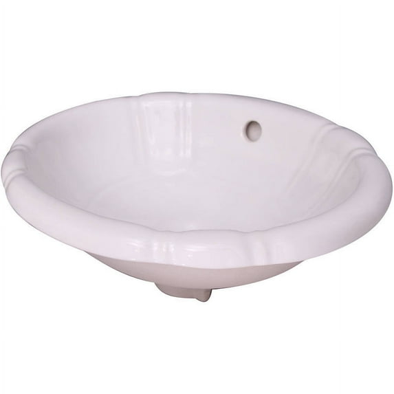 Decor Plumbing Macey 15" Drop-In Lavatory Basin, White