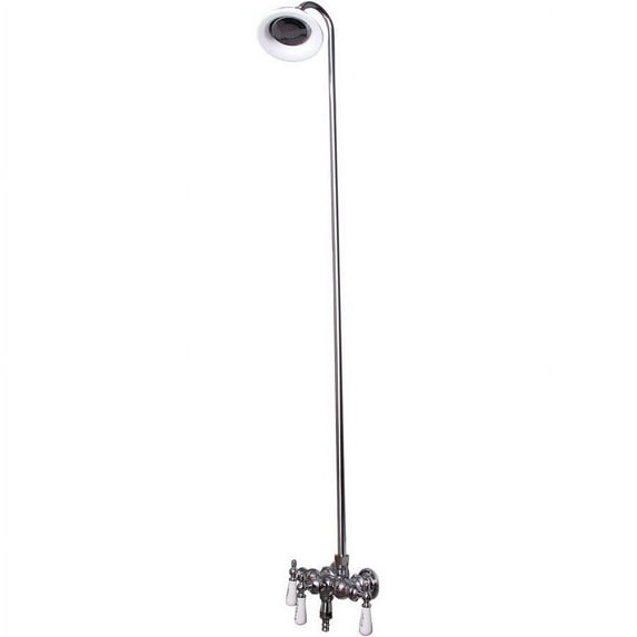 Decor Plumbing Vintage Tub/Shower Combo for Cast Iron Tub, Polished Chrome