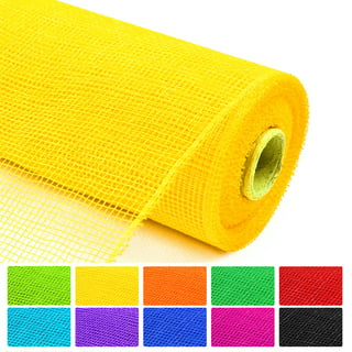  4 Rolls Poly Burlap Mesh 10 inch, Poly Burlap Deco Mesh Rolls  for Bee Wreath,DIY Craft Making, Home Décor, Black, Yellow, White, Black  and Yellow Bee Mesh Ribbon