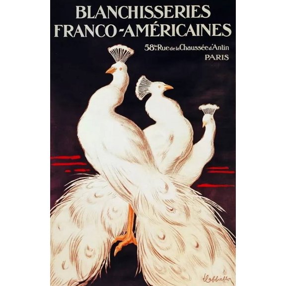 Decor Poster. Fine Graphic Art Design. Blanchisseries Franco-Americaines. 11 x 17 Inch Poster