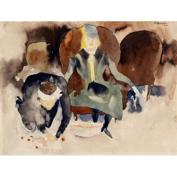 .Decor Poster.Room home art wall.Charles Demuth painting.Man stabs himself 11 x 17 Inch Poster
