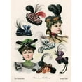 thumbnail image 1 of .Decor Poster.Room interior.Vintage wall art.Victorian fancy fashion hats 11 x 17 Inch Poster, 1 of 5