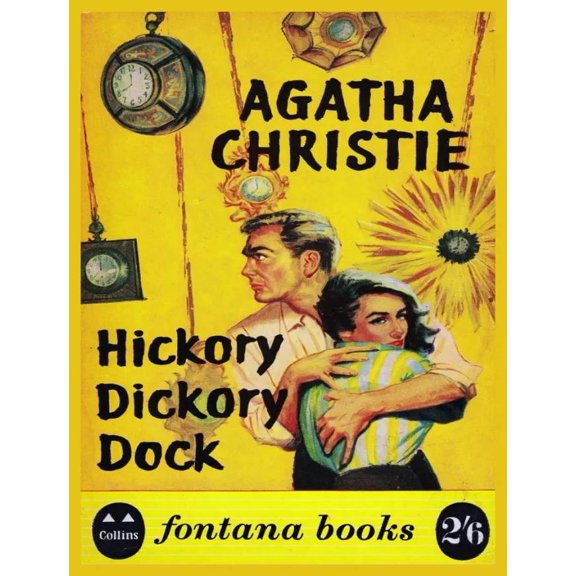 .Decor Poster.Room wall.Retro book cover Agatha Christie Hickory Dickory Doc 24 x 36 Inch Poster