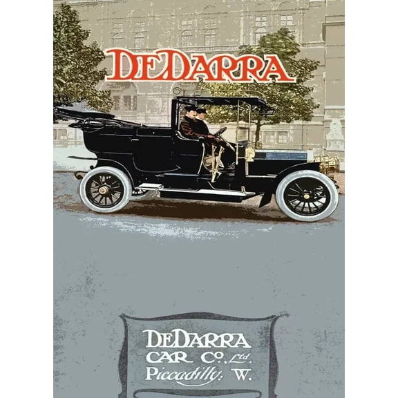 .Decor Poster.Room wall.Vintage Interior design.Antique DeDarra car ad 16 x 24 Inch Poster