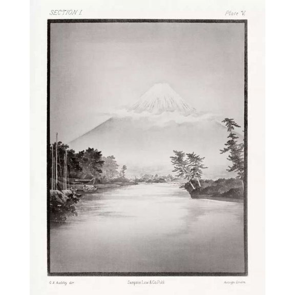 .Decor Poster.Room wall art.Home interior vintage design.Japan Mount Fuji 11 x 17 Inch Poster
