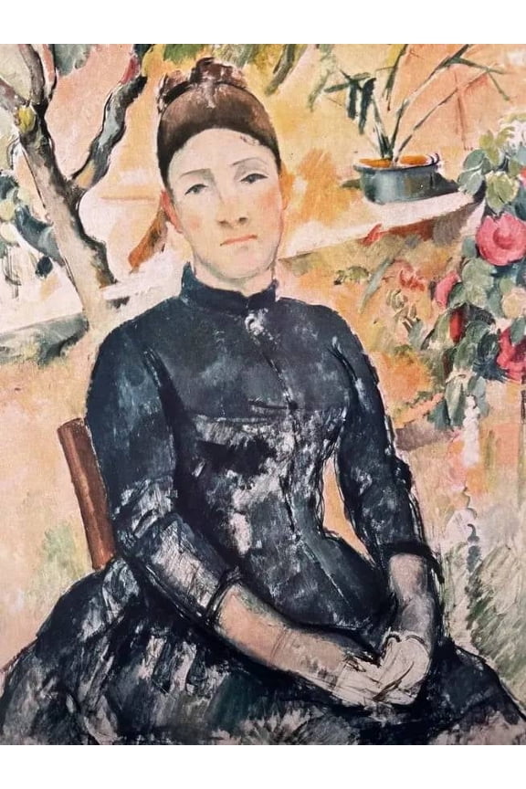 .Decor Poster.Room wall art design.Paul Cezanne painting.Artist Wife 11 x 17 Inch Poster