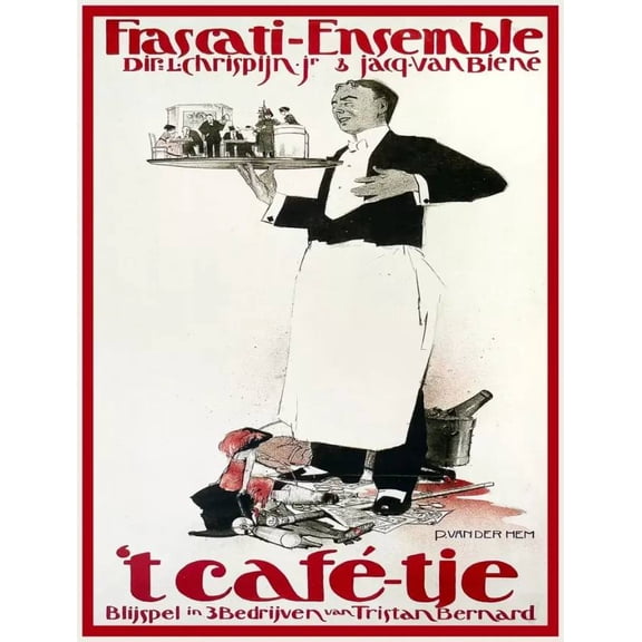 .Decor Poster.Room wall art home interior design.Cafe restaurant waitress 11 x 17 Inch Poster