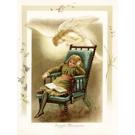 .Decor Poster.Vintage Interior wall art design.Angel's Whisper.Victorian 11 x 17 Inch Poster