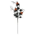 Decor Pumpkin Bunch With Maple Leaves Tree Decoration Realistic Flower