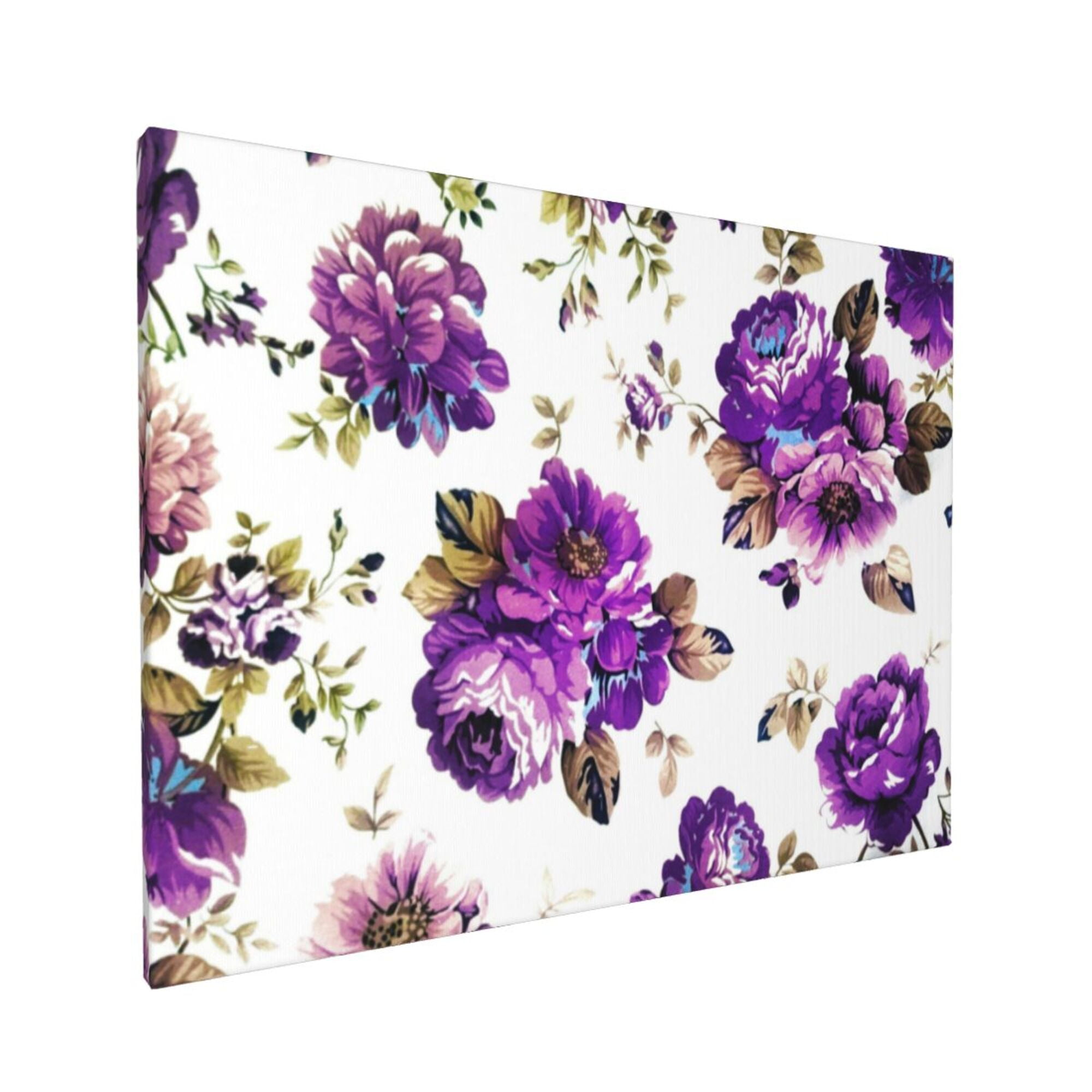Décoration Murale Artisanale Purple Flower Power Par CarolinaKarma Art (Violet)
