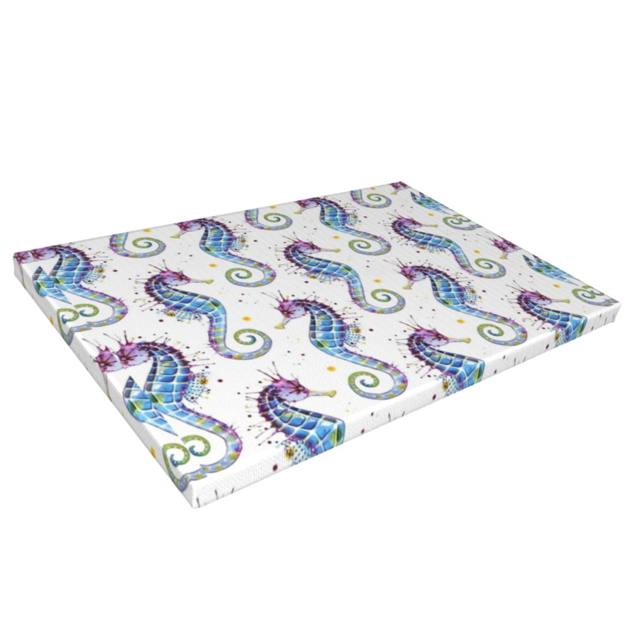 Decor Seahorse Purple Wall Decor Bathroom Canvas Painting Modern ...