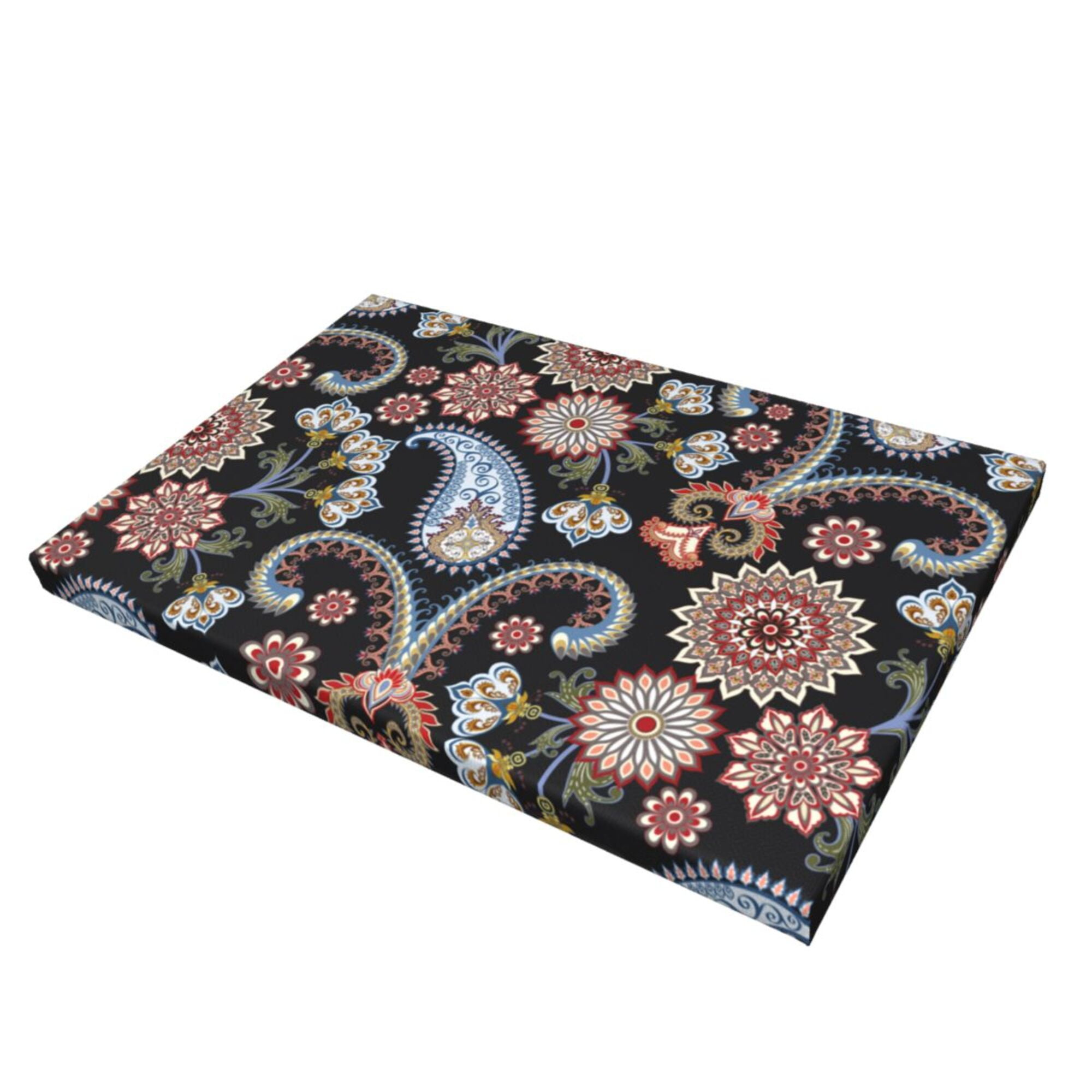 Decor Seamless Contrast Pattern With Mandala, Blue Paisley Wall Decor ...