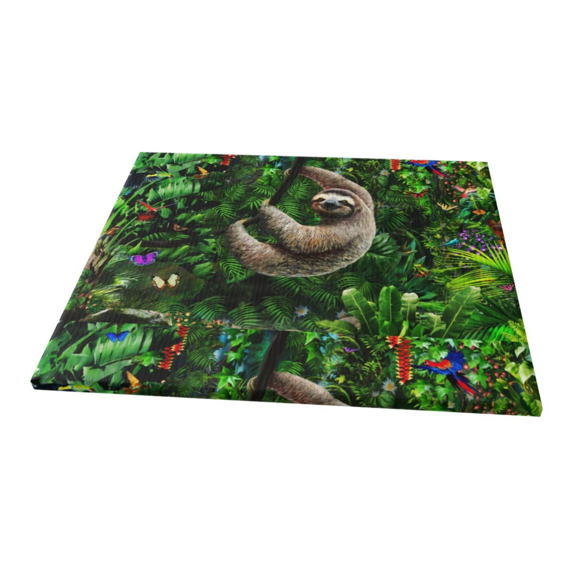 Decor Sloth In Jungle Wall Decor Bathroom Canvas Painting Modern ...