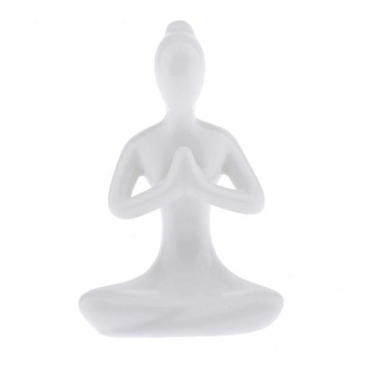 Decor Statue Porcelain Ceramic Yoga Pose Yoga Figurine Statue