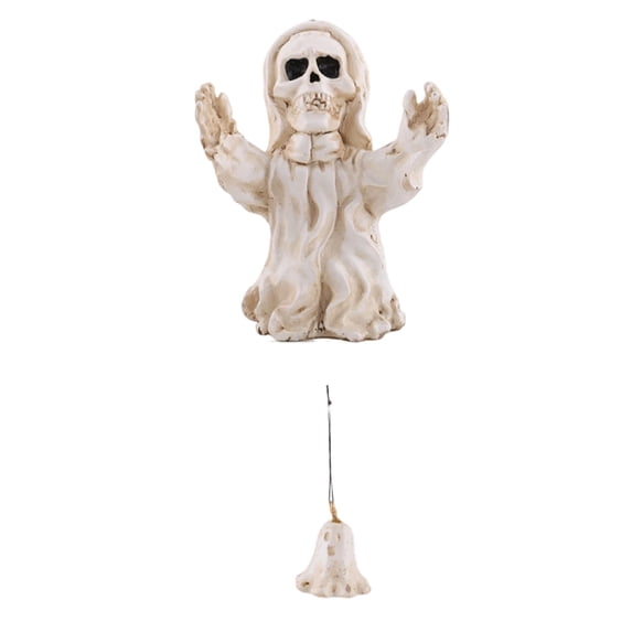Decor Statue Vintage Resin Halloween Skeleton Figurine 1 Piece for Indoor Home Office Desk Spooky Display Halloween Party Decoration