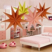 Decor Store 30cm Nine-pointed Star Paper Kid Room Hanging New Year Party Ornament Decor