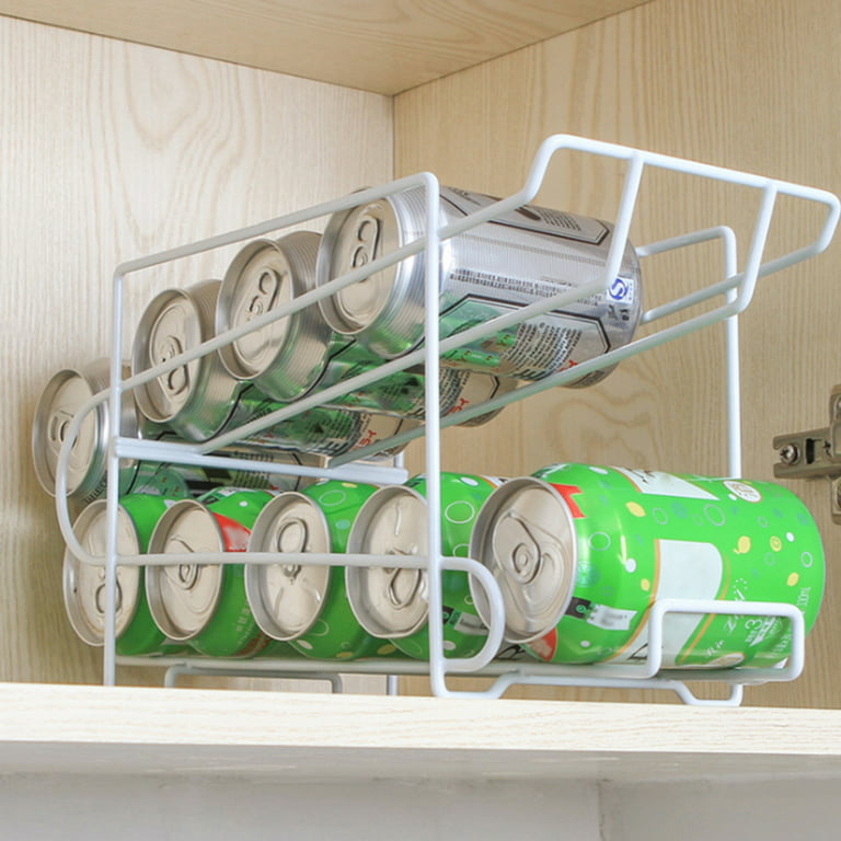 Decor Store Double-Layer Can Soda Storage Rack Shelf Fridge Organizer  Kitchen Drink Holder 