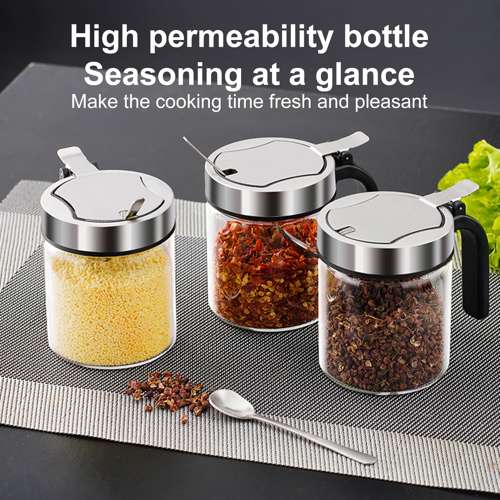 Get Organized with 15 Square Glass Spice Jars Set 40 Labels, Funnel Brush &  More
