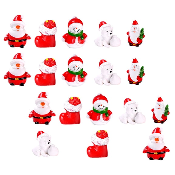 POPETPOP 1Set Lovely Artware Red Resin Christmas Adornment for Home Decor