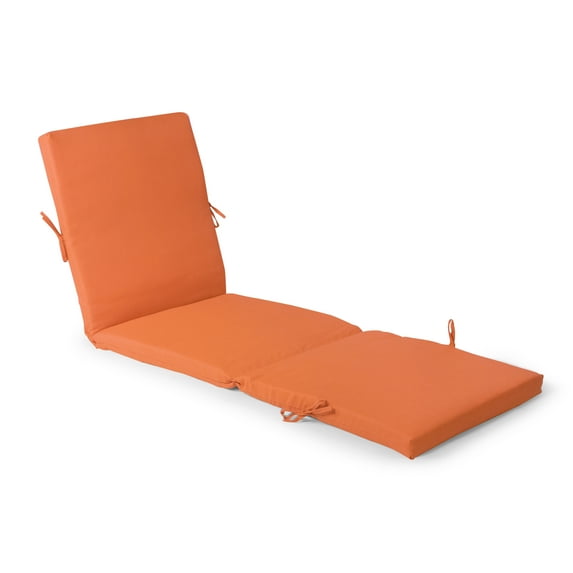 Decor Therapy 22" x 77" Orange Solid Rectangle Chair Outdoor Seating Cushions