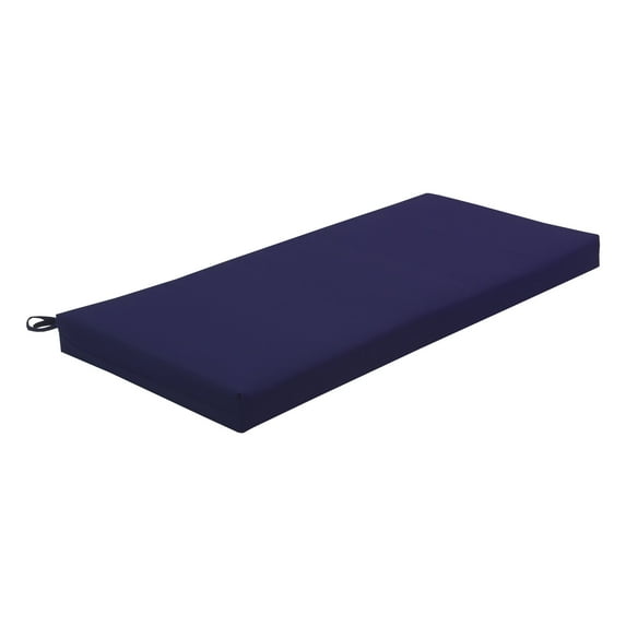 Decor Therapy 41" x 17" Navy Solid Print Rectangle Bench Outdoor Seating Cushion