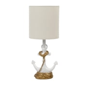 Decor Therapy Anchor Resin Accent Lamp with 40W Bulb, 8x8x16 inches, White