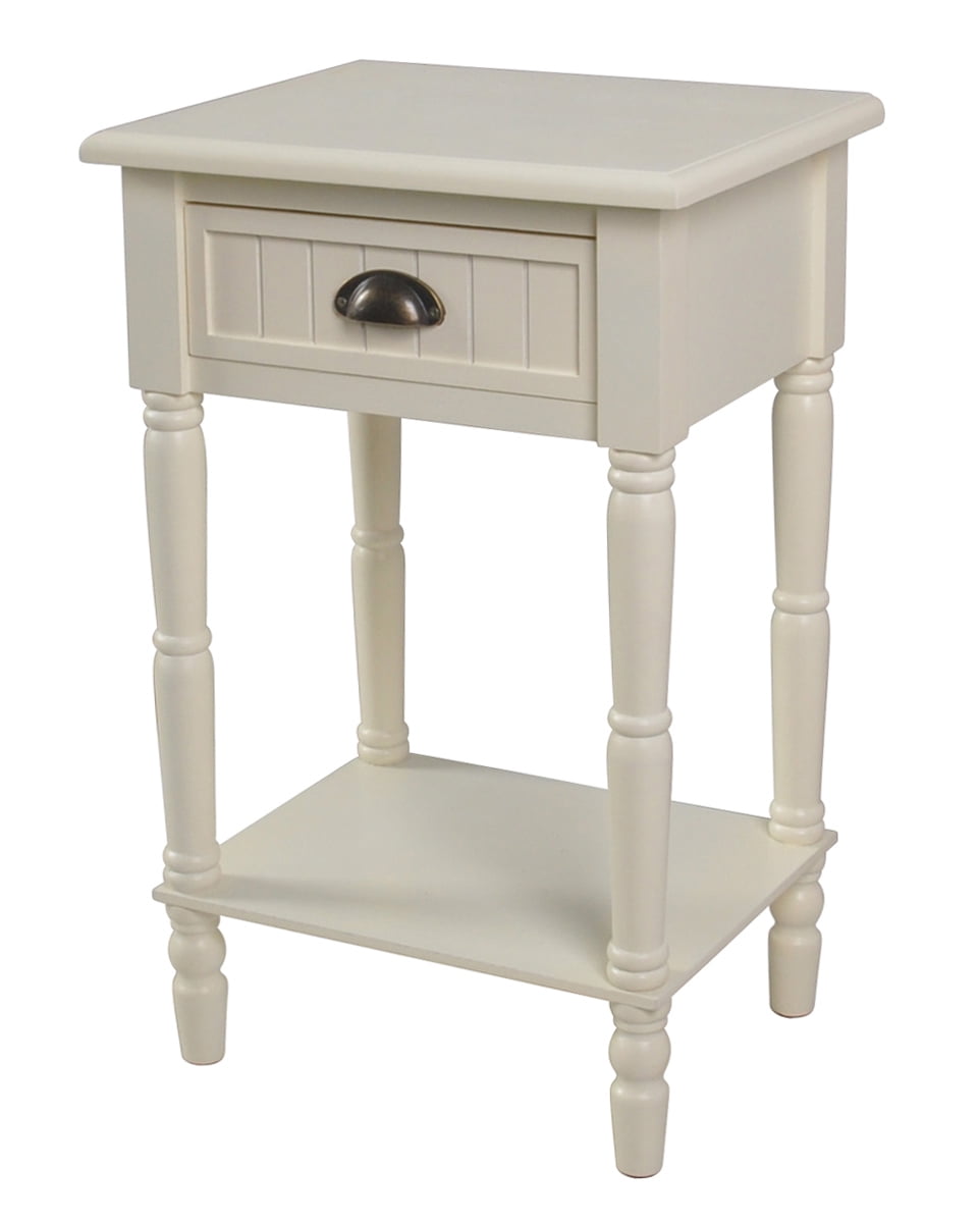 Decor Therapy Bailey Bead Board 1Drawer Accent Table, Multiple