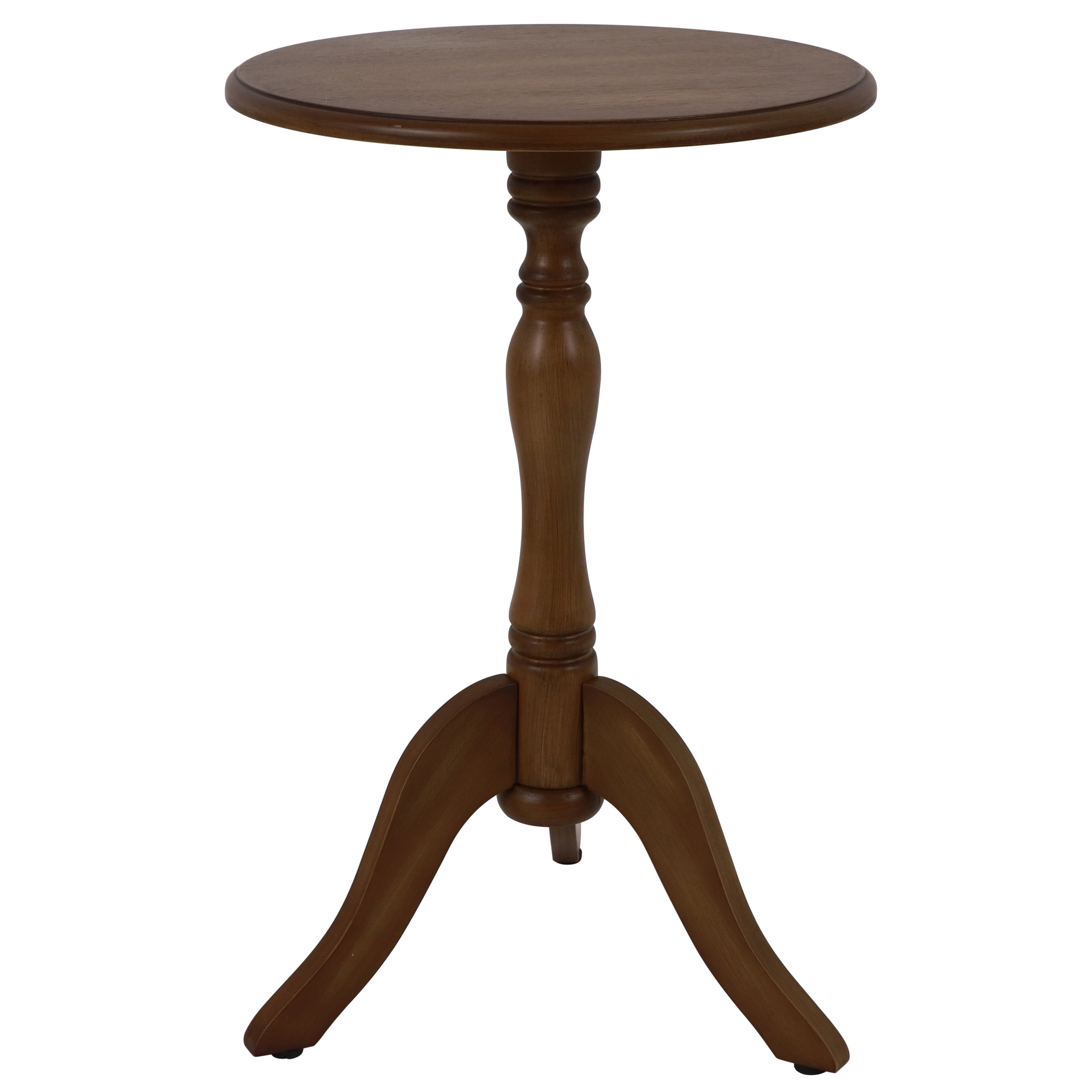 Decor Therapy Chic Pedestal Round Accent Table, 24"x 15"x 15" - Honeynut