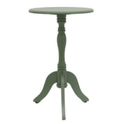 Decor Therapy Olive Branch Chic Pedestal Round Accent Table, Traditional, 24" x 15" x 15"