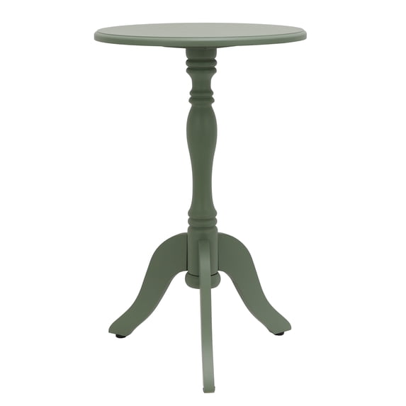 Decor Therapy Olive Branch Chic Pedestal Round Accent Table, Traditional, 24" x 15" x 15"