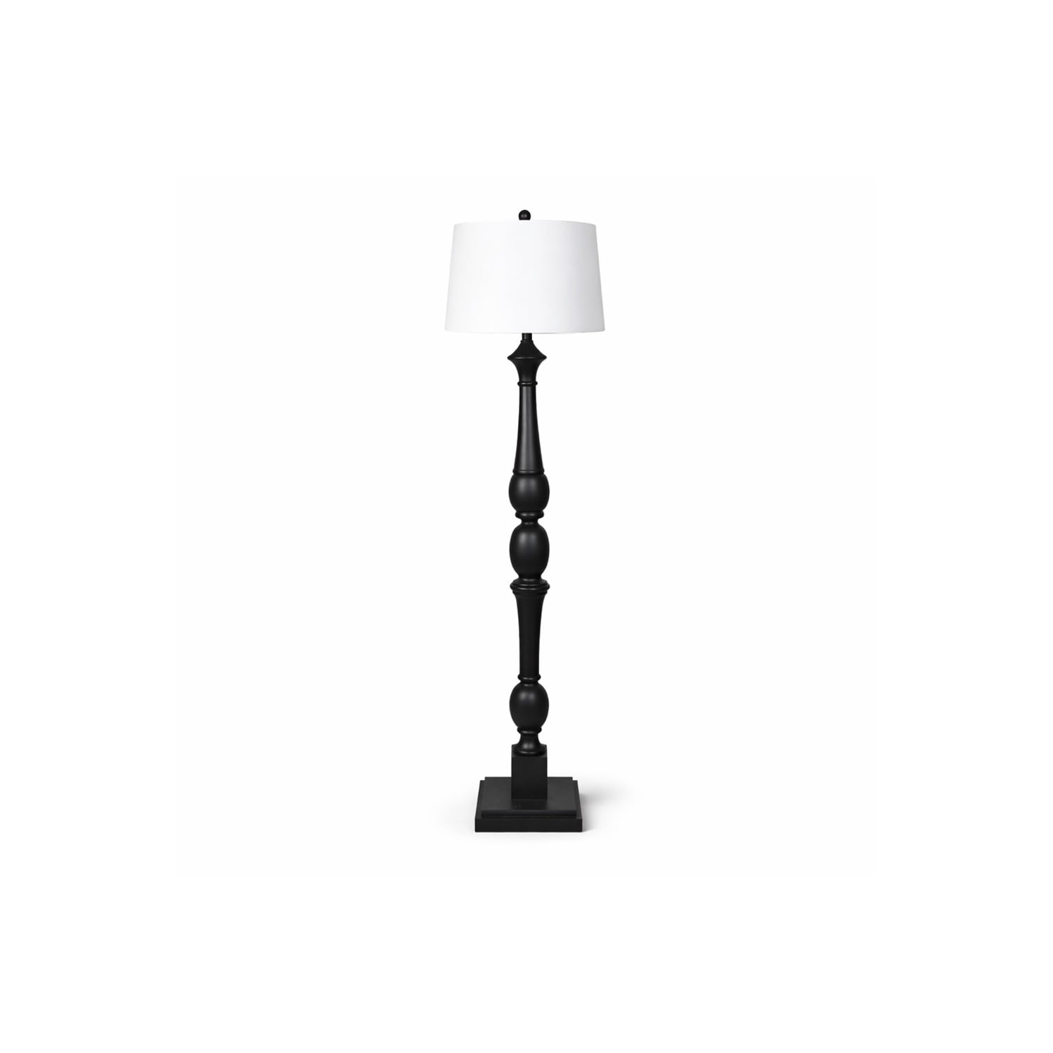 Decor Therapy Crossmill Resin Baluster Floor Lamp, 54 inches, Black