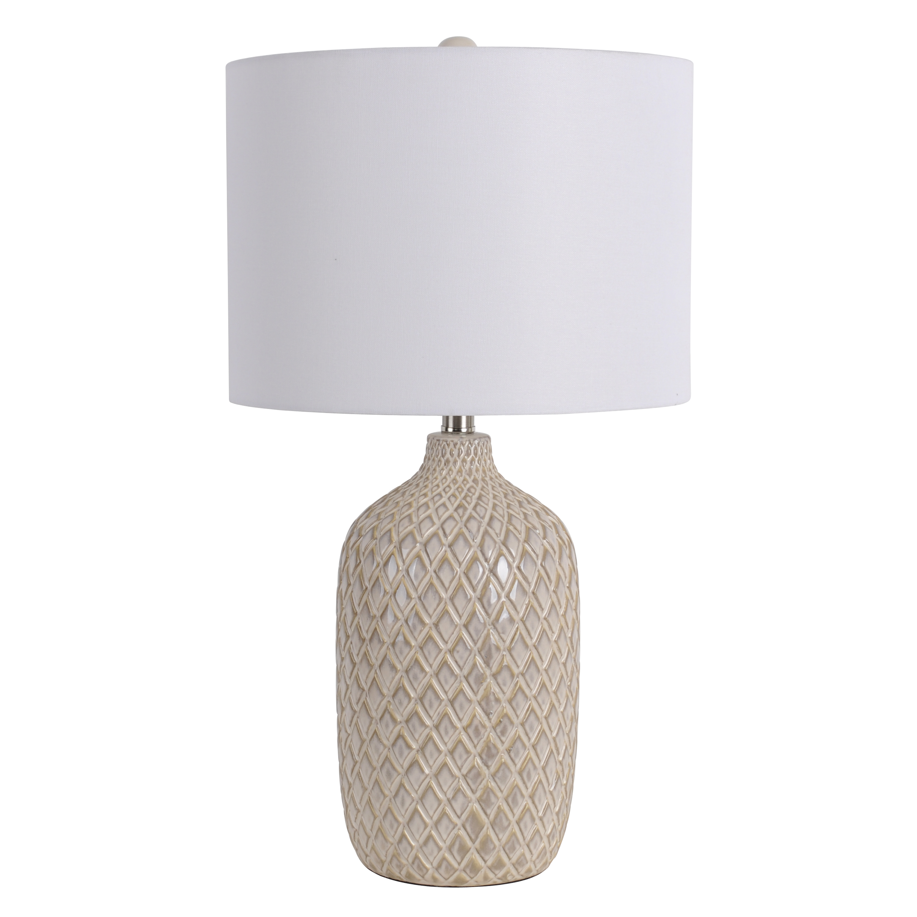 Sofia Fabric Cordless Table Lamp, Ivory Shade